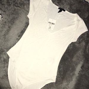 NWT forever 21 white knit bodysuit